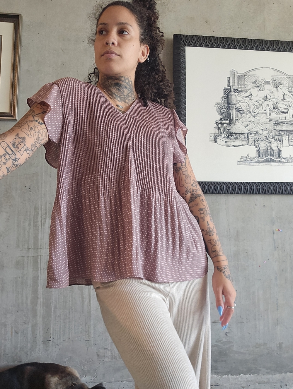 Adrianna Papell Blouse Size L